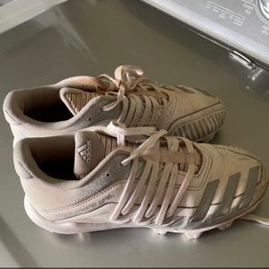 Adidas size 2 softball cleats only worn a half season before daughter grew out